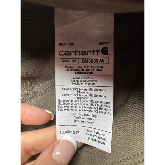 Carhartt Pants Womens Small Brown BN3609-W Force Fitted Workwear Stretch Utility - Picture 10 of 11